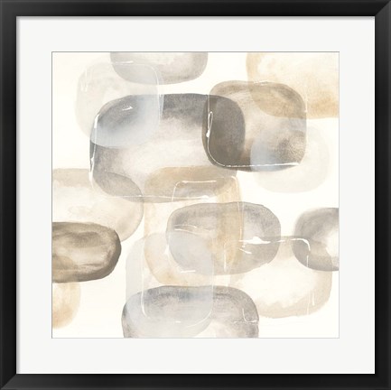 Framed Neutral Stones IV Print