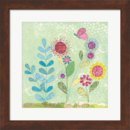 Framed Pattys Garden II Print