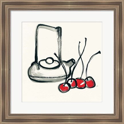 Framed Tea and Cherries Print