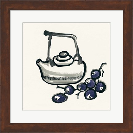 Framed Tea and Grapes Print