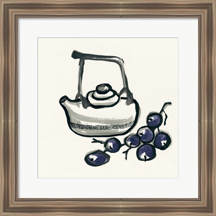 Framed Tea and Grapes Print