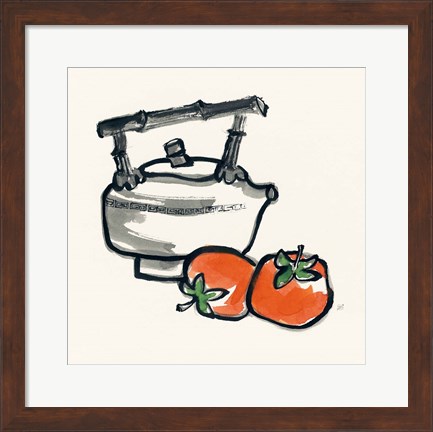 Framed Tea and Persimmons Print