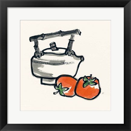 Framed Tea and Persimmons Print