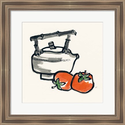 Framed Tea and Persimmons Print