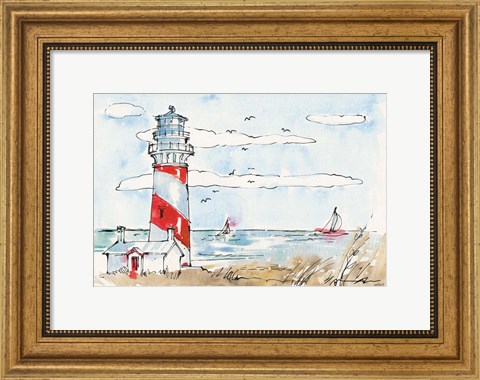 Framed Coastal Life I Print