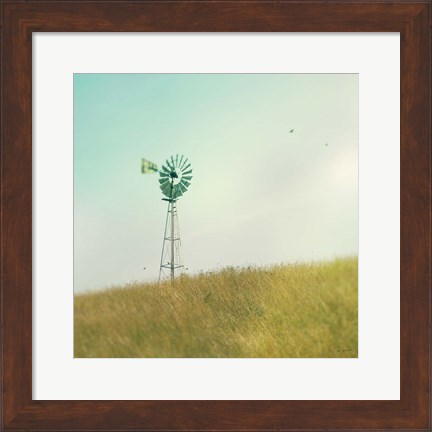 Framed Farm Morning IV Square Print