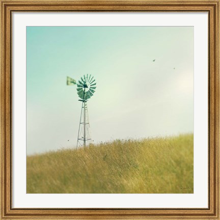 Framed Farm Morning IV Square Print