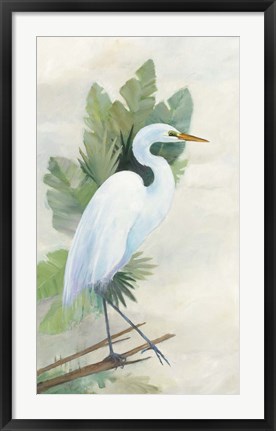 Framed Standing Egret I Print