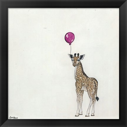 Framed Nursery Giraffe II Print