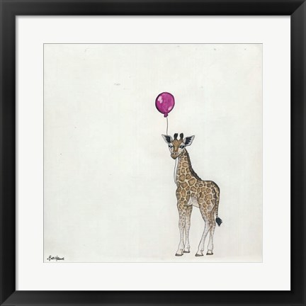 Framed Nursery Giraffe II Print