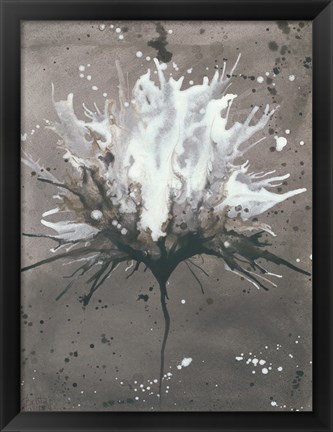 Framed Splash of Flowers I Print