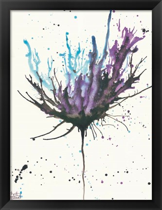 Framed Splash of Flowers II Print