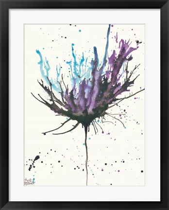 Framed Splash of Flowers II Print