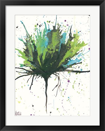 Framed Splash of Flowers III Print