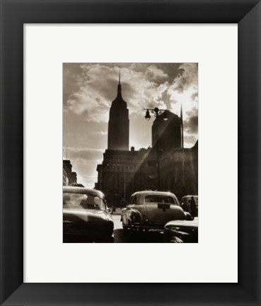 Framed 42nd Street NYC 1955 Print