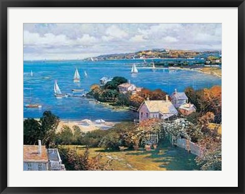 Framed View to the Bay Print