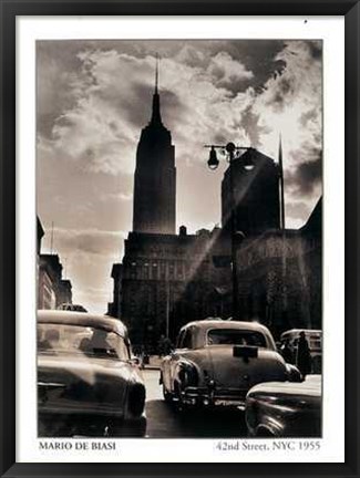 Framed 42nd Street NYC 1955 Print