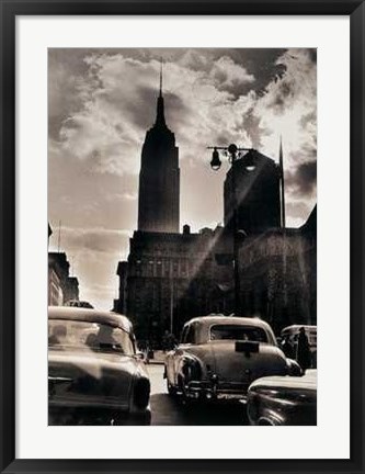 Framed 42nd Street NYC 1955 Print