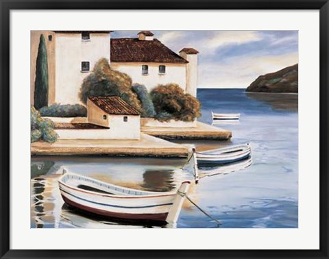 Framed Lake Villa I Print