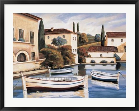 Framed Lake Villa II Print