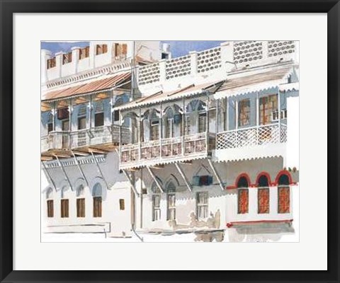 Framed Arabian Balconies Print