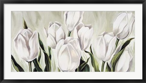 Framed Tulipani Bianchi Print