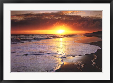 Framed Sunset on the Seashore Print