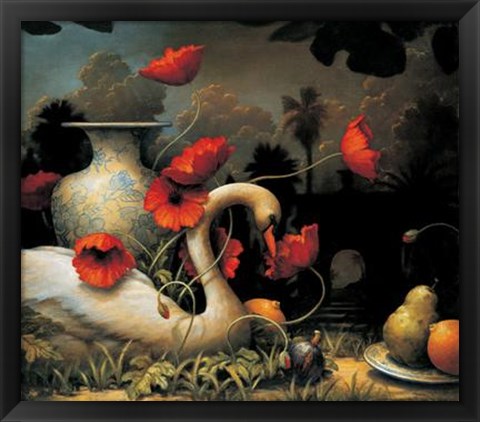 Framed Kevin Sloan - Seduction of Cygnus Size 23.75x19.75 Print