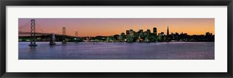 Framed Skyline at Dusk Print