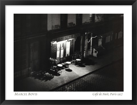 Framed Cafe de Nuit, Paris 1927 Print