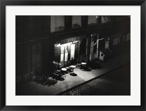 Framed Cafe de Nuit, Paris 1927 Print