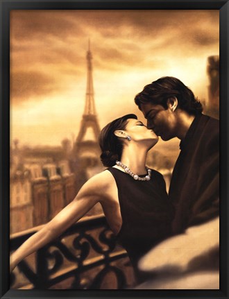 Framed Paris Kiss Print