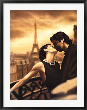 Framed Paris Kiss Print