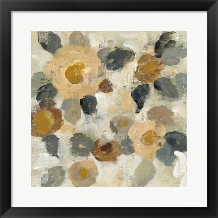 Framed Neutral Floral Beige II Print