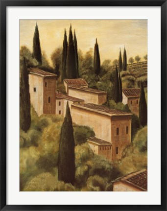 Framed Tuscan Hillside I Print