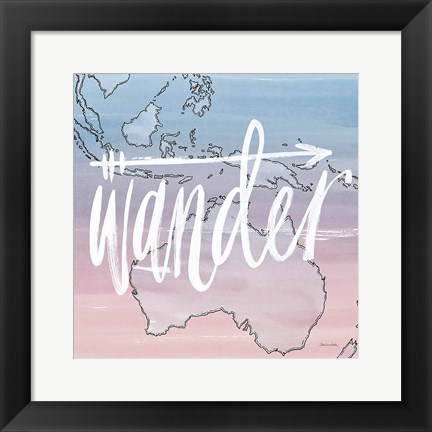 Framed World Traveler Wander Print