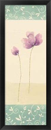 Framed Fleurs Roses et Ornements II Print