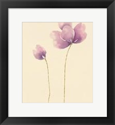 Framed Fleurs Roses et Ornements II Print