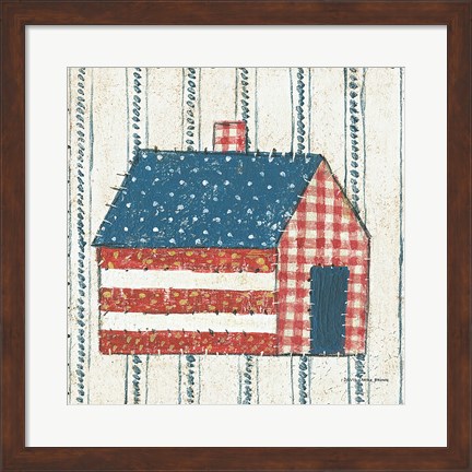 Framed Americana Quilt III Print