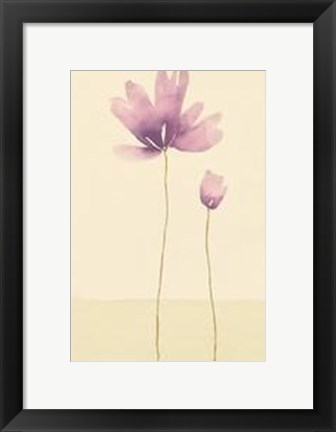 Framed Fleurs Roses et Ornements I Print