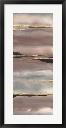 Framed Gilded Morning Fog III Gold Print