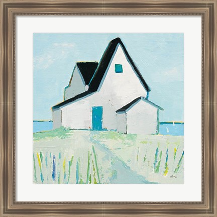 Framed Cottage by the Sea Print