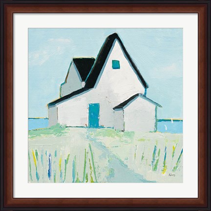 Framed Cottage by the Sea Print