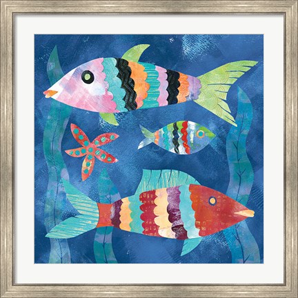 Framed Boho Reef Fish I Print