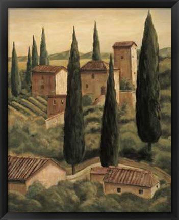 Framed Tuscan Hillside II Print