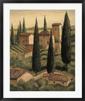 Framed Tuscan Hillside II Print