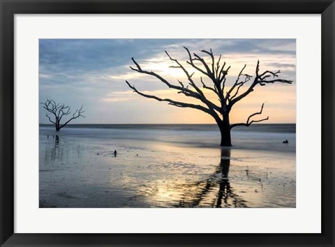 Framed Reflections of Boneyard Beach Print