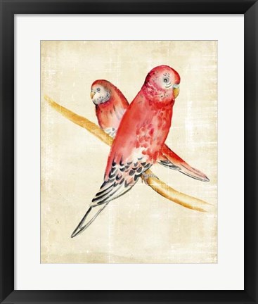 Framed Fanciful Birds I Print