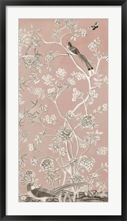 Framed Blush Chinoiserie I Print