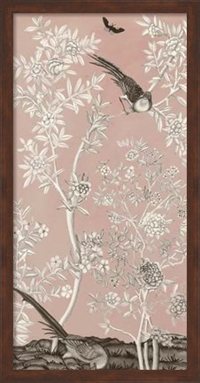 Framed Blush Chinoiserie II Print